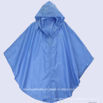 Goog Qualität Blauer PVC Regen Poncho (Zip ist erhältlich)
